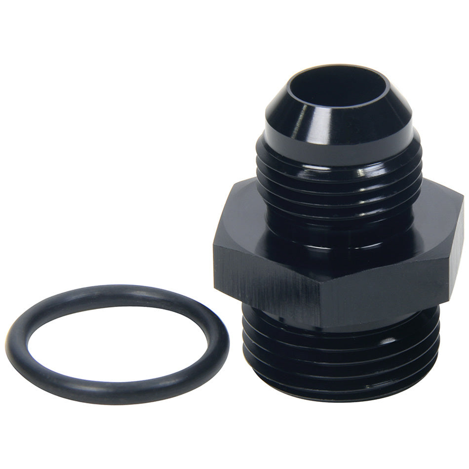 Fitting, Adapter, Straight, 10 AN Male to 12 AN Male O-Ring, Aluminum, Black Anodized