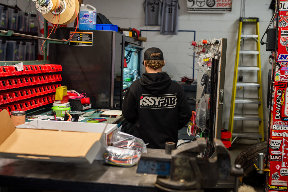 Male wearing IssyFab Hoodie