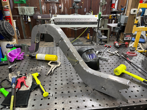 Assembled chassis rail fully tack welded
