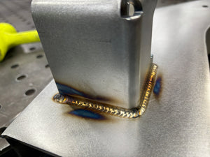 Close up of tig welded bracket