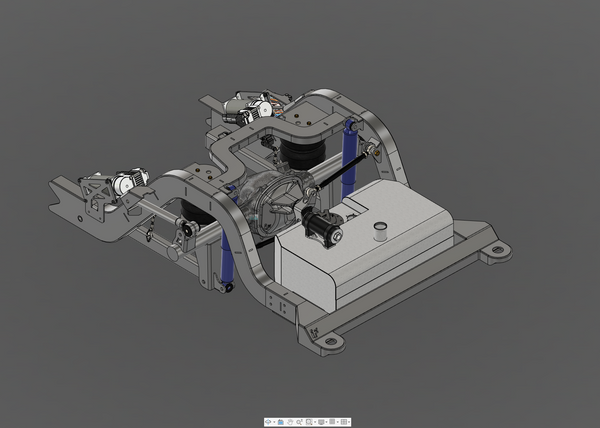 Technical drawing of a mechanical component on a gray background
